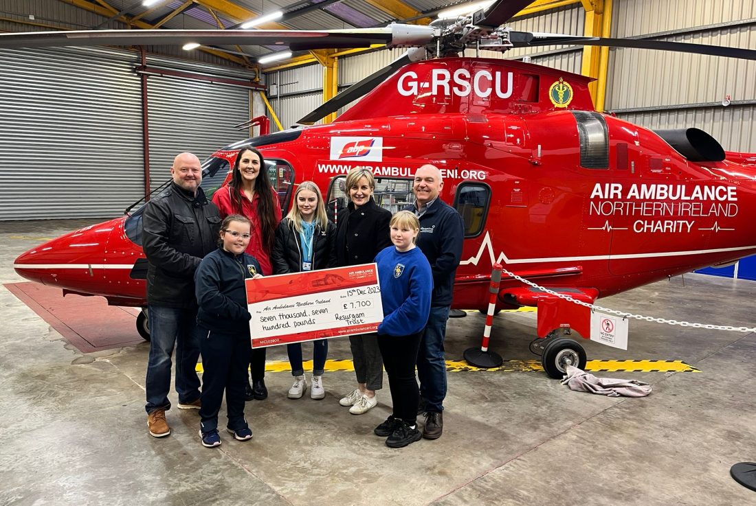 Resurgam Trust Donates £7,700.00 to the Air Ambulance NI